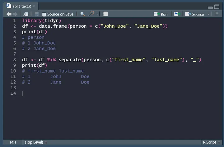 Splitting Text in R